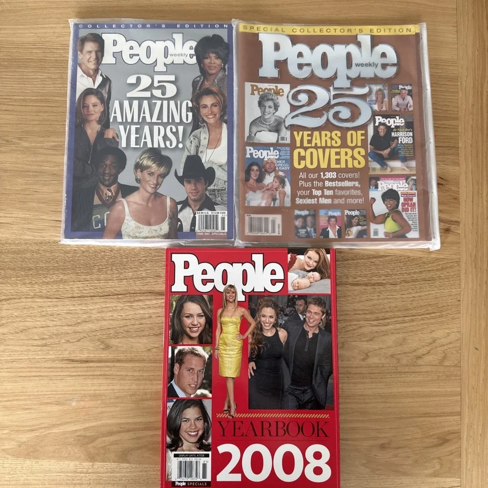Random Lot Of 3 PEOPLE Magazine COLLECTOR'S EDITION, 25 YEARS, 2008, Covers